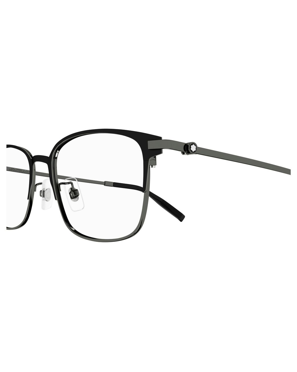 Montblanc Black Mb0314Oa 003 Optical Frames Titanium Transparent Squared for men