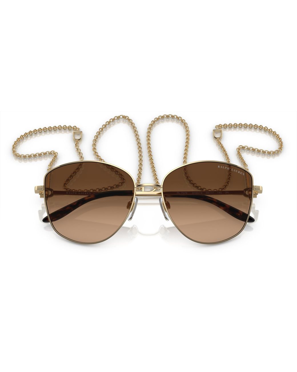 Ralph Lauren Black Rl7079 The Vivienne 915074 Sunglasses Metal Round Normal Shaded