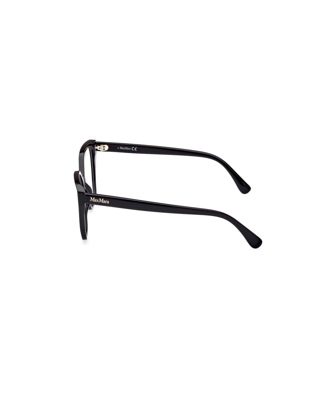 Max Mara Black Mm5085 001 Optical Frames Acetate Geometric Normal