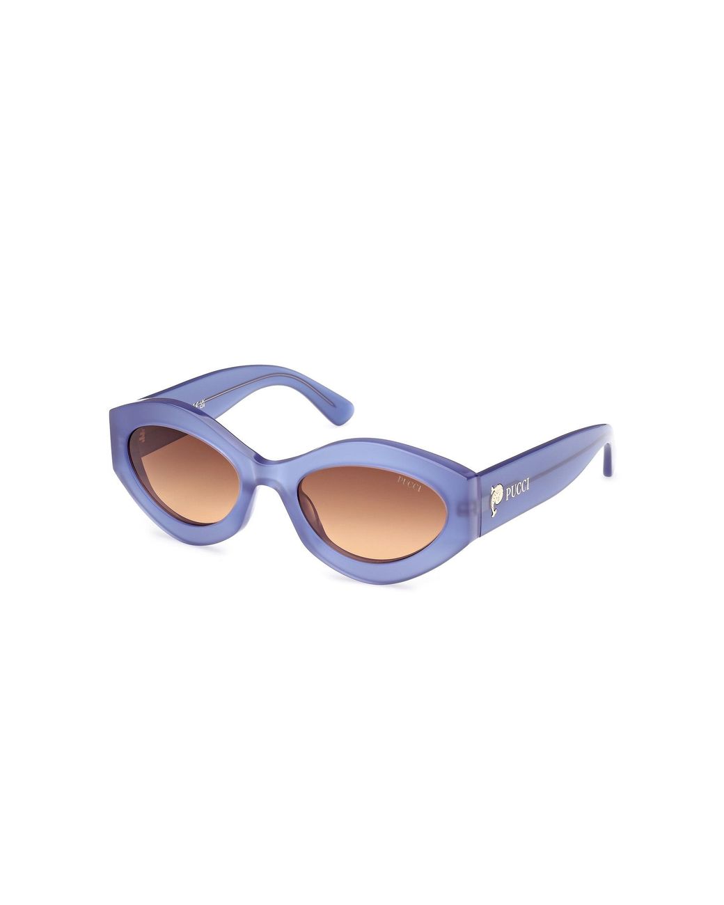 Emilio Pucci Blue Ep0227 90F Sunglasses Acetate Geometric Normal