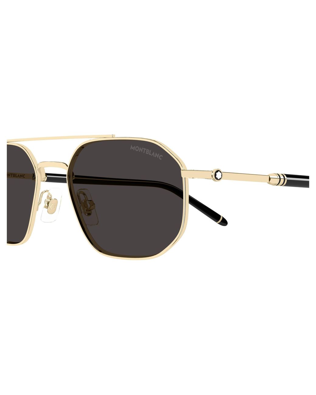 Montblanc Black Mb0481S 001 Sunglasses Metal Pilot for men