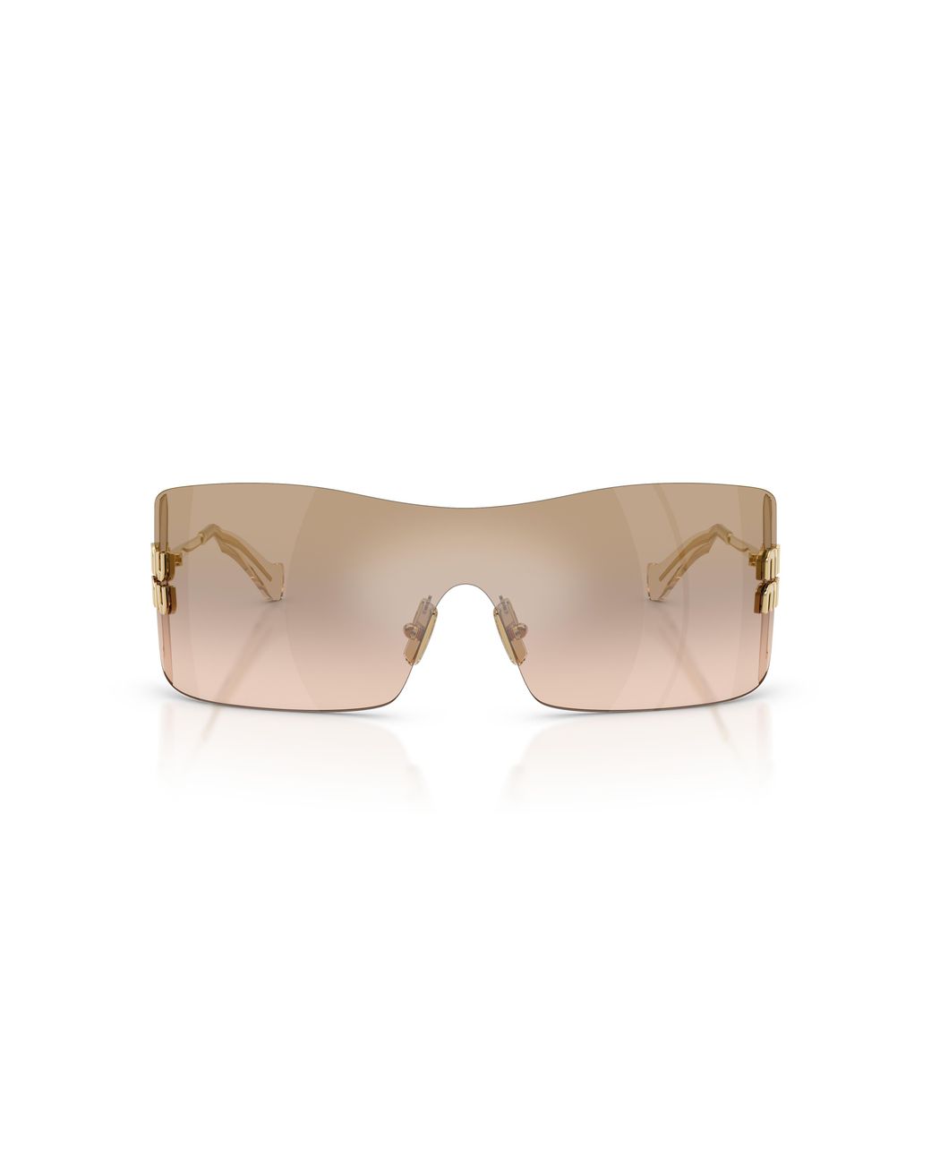 Miu Miu Black Mu B53S 5Ak20P Sunglasses Metal Squared Mirror