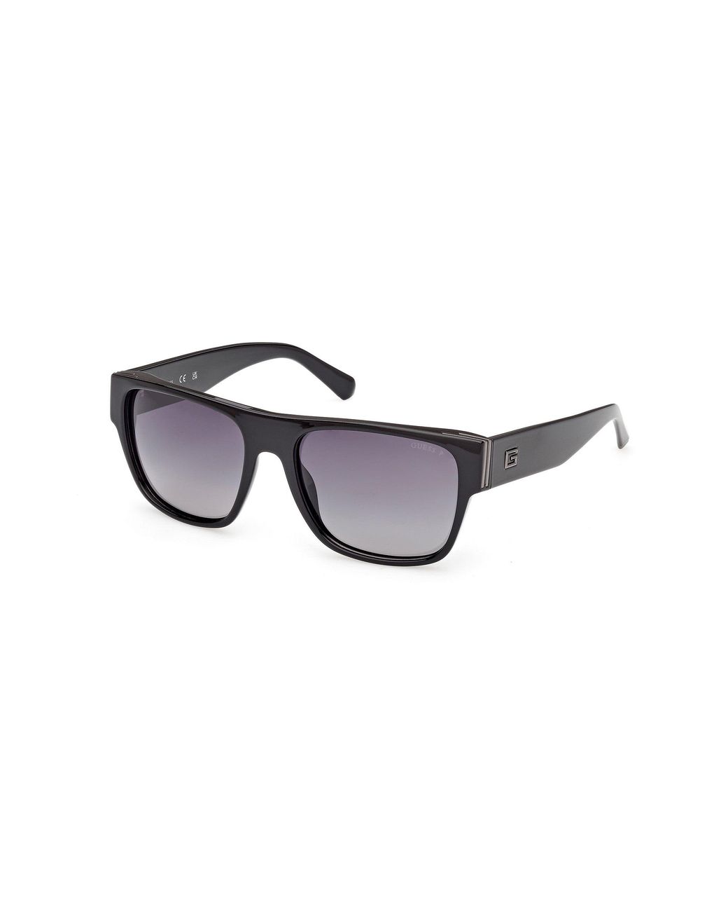 Guess Black Gu00277 01D Sunglasses Injected Smoke Squared Polarized for men