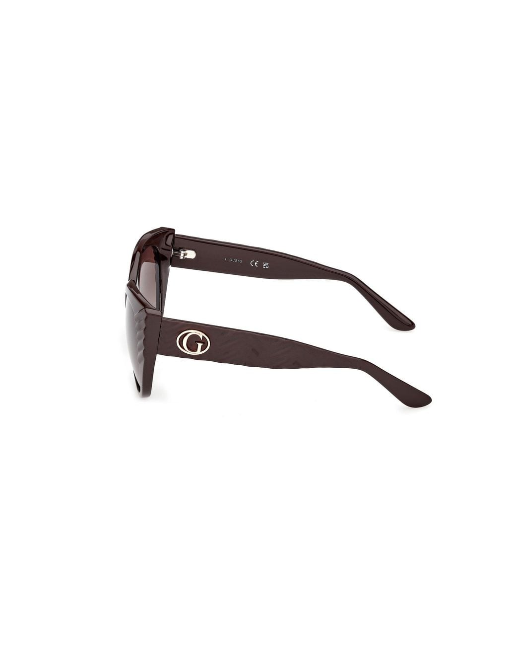 Guess Black Gu00255 48F Sunglasses Injected Cat Eye Normal