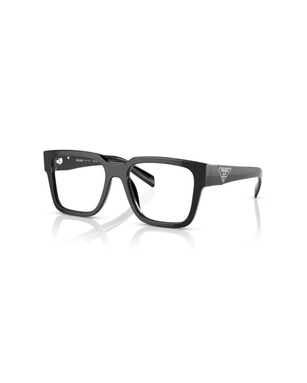 Prada Black Pr 08Zv 1Ab1O1 Optical Frames Acetate Squared Normal for men