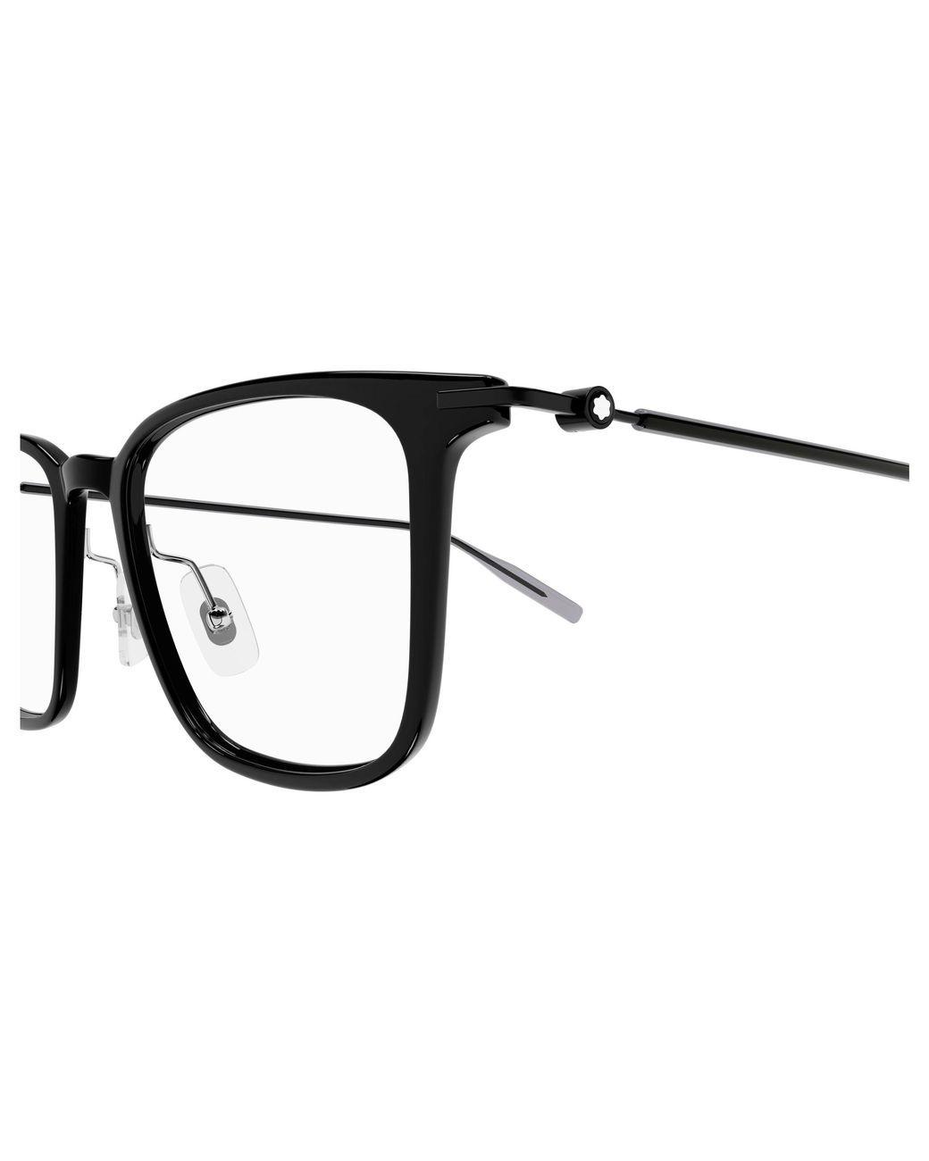 Montblanc Black Mb0354O 001 Optical Frames Injected Transparent Squared for men
