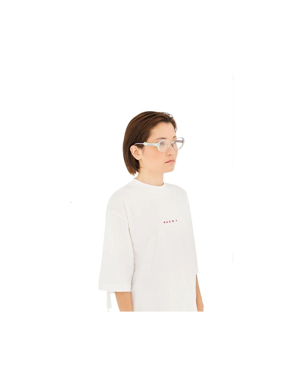 Marni Black Q4M Tarassqa Optical Frames Metal Round
