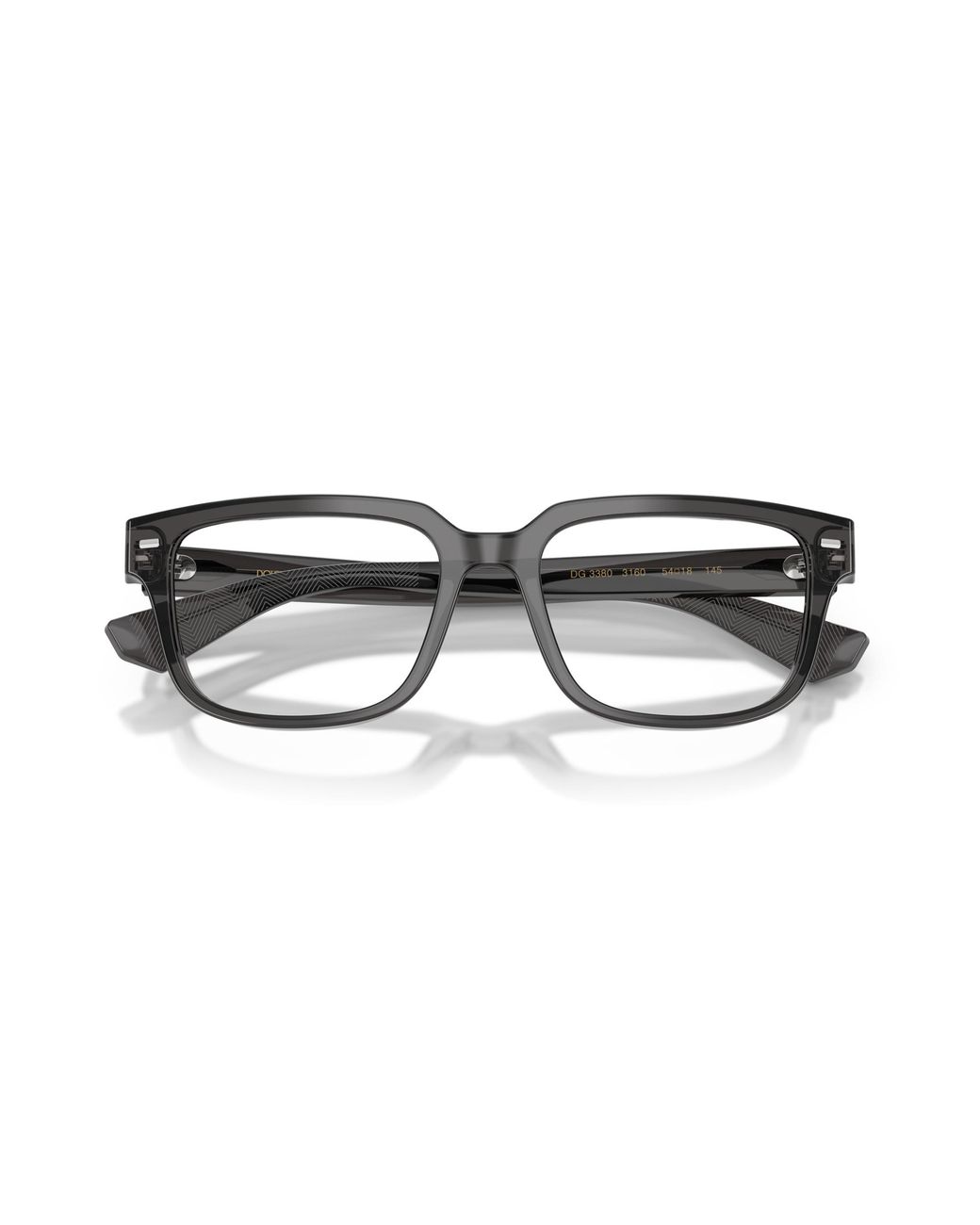Dolce & Gabbana Black Dg3380 3398 Optical Frames Acetate Transparent Squared Normal for men