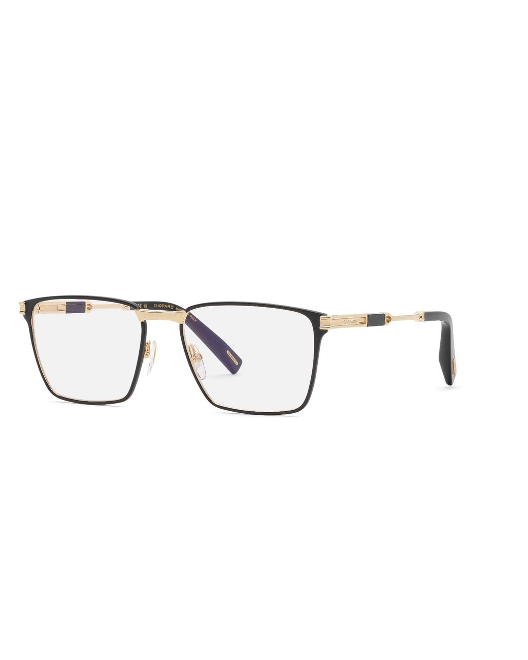 Chopard Black Vchm09 301 Optical Frames Metal Squared for men