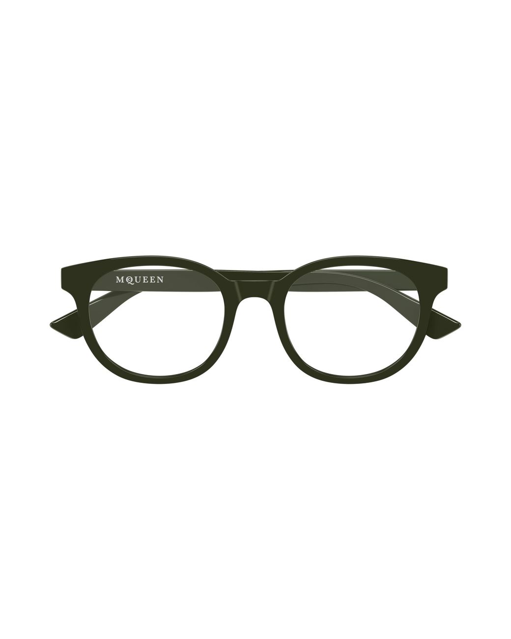 McQueen Black Am0567O 003 Optical Frames Acetate Transparent Round for men