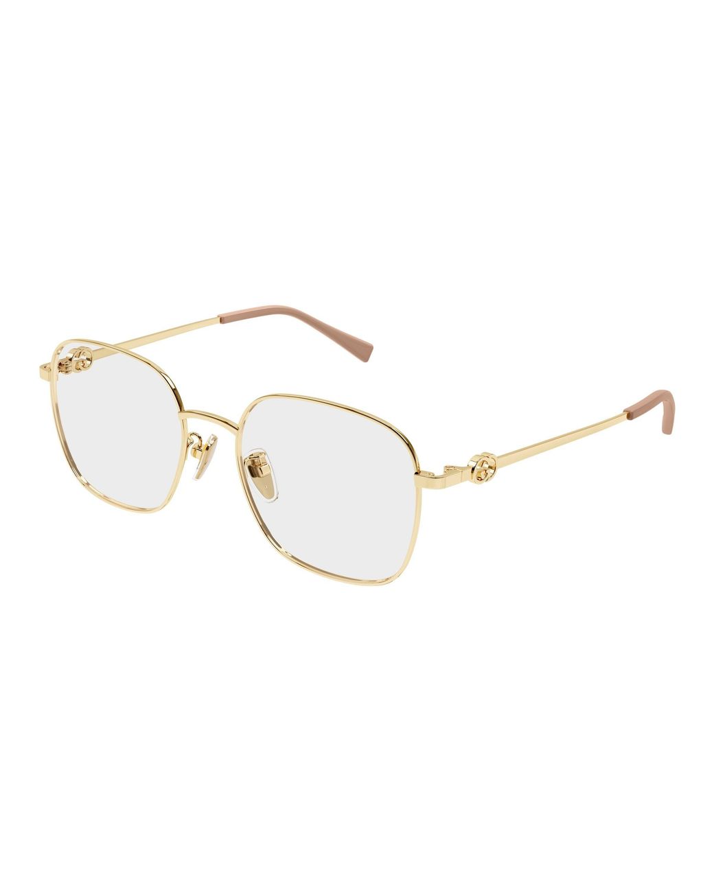 Gucci Black Gg2006Oa 001 Optical Frames Metal Transparent Round