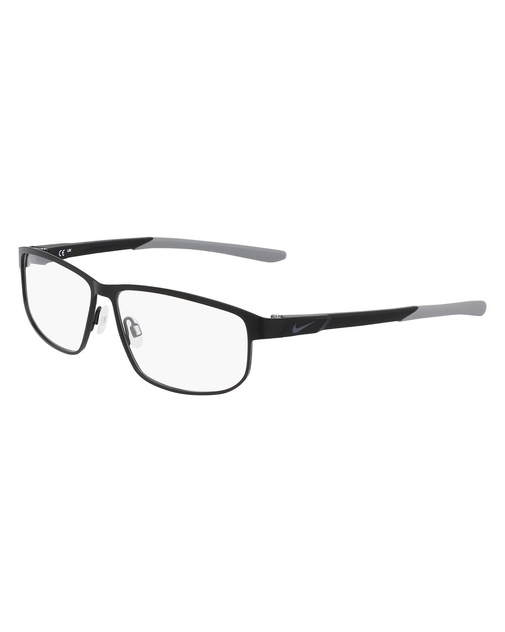 Nike Black 8157 001 Optical Frames Metal Squared Normal for men