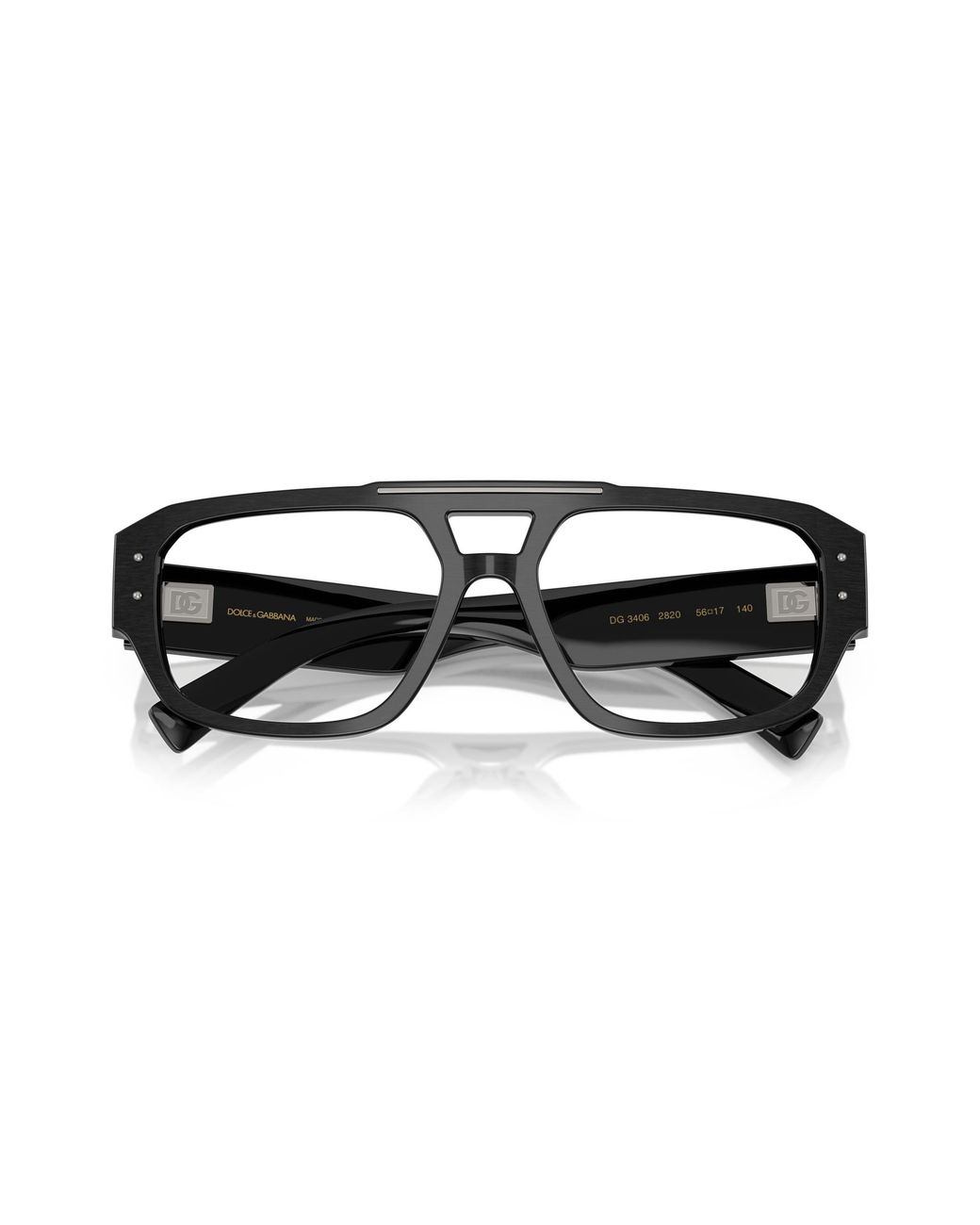 Dolce & Gabbana Black Dg3406 2820 Optical Frames Acetate Pilot Normal for men