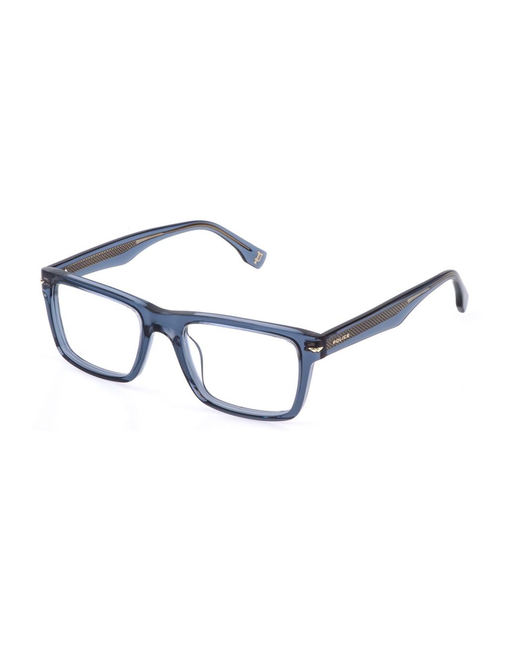 Police Black Vplq64 Champ 11 04Al Optical Frames Acetate Squared for men
