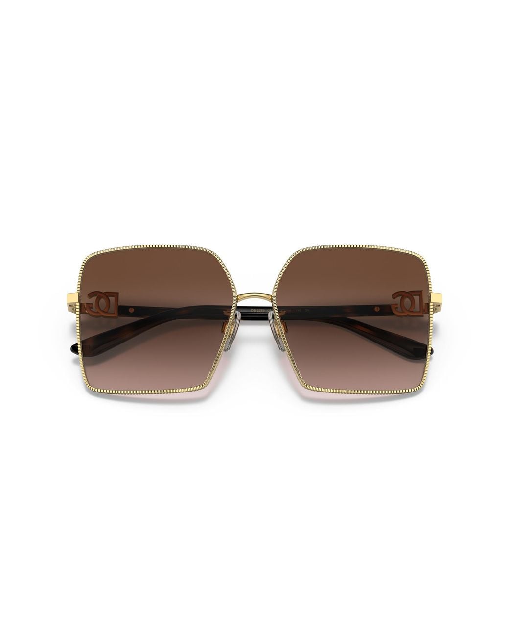 Dolce & Gabbana Black Dg2279 02/13 Sunglasses Metal Squared Normal Shaded