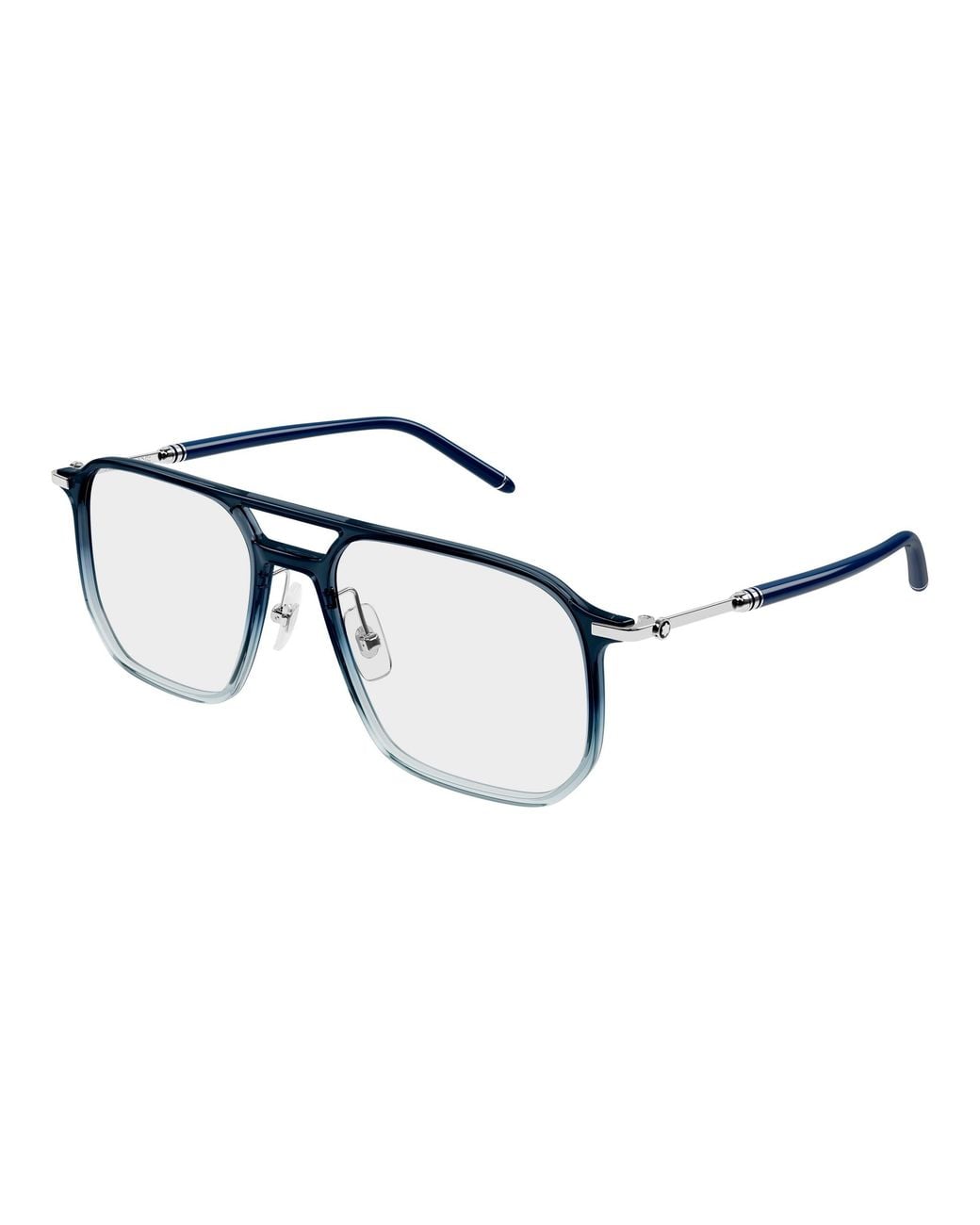 Montblanc Black Mb0522O 005 Optical Frames Injected Transparent Pilot for men