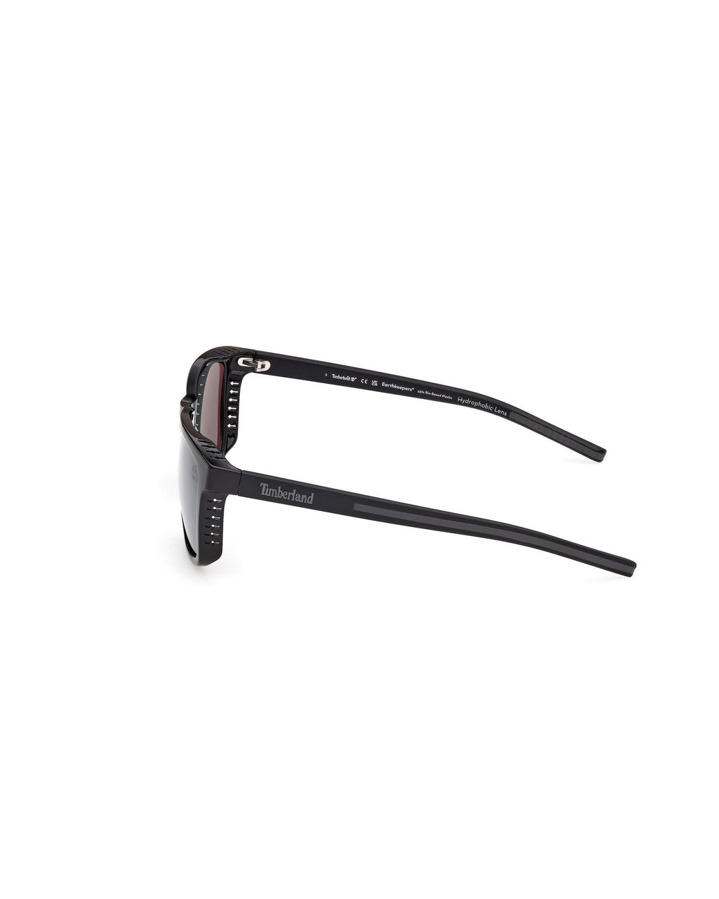Timberland Black Tb00086 01D Sunglasses Injected Smoke Squared Polarized for men