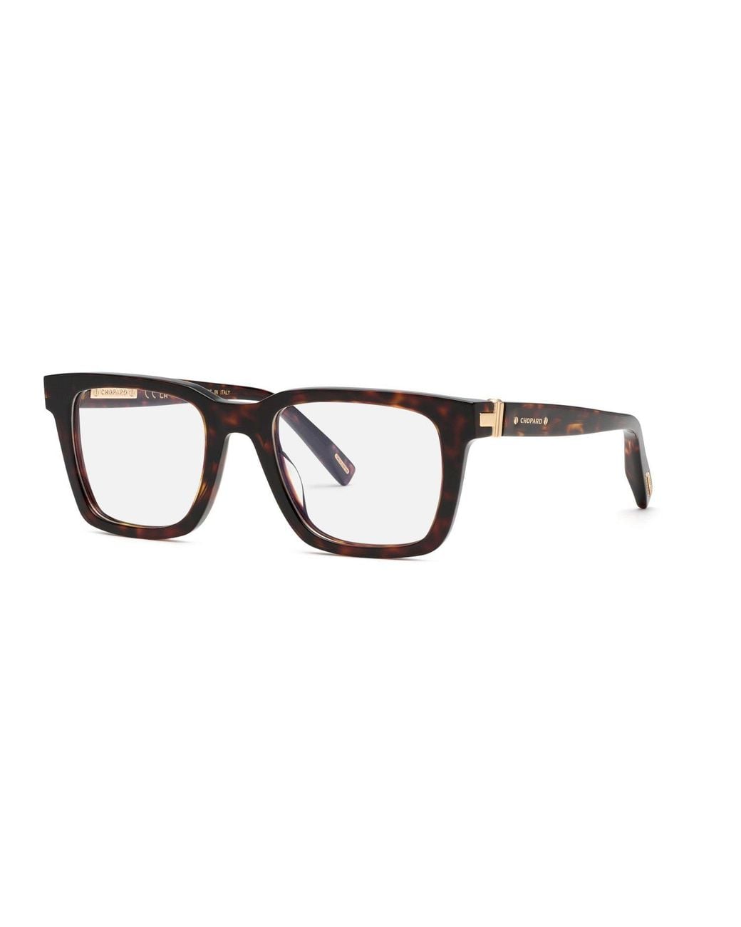Chopard Black Vch372 909 Optical Frames Acetate Squared for men