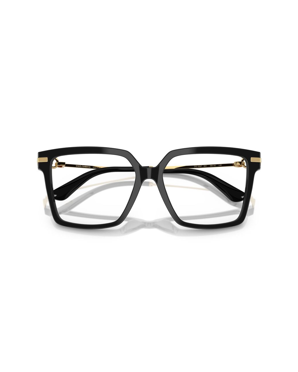 Dolce & Gabbana Black Dg3397 501 Optical Frames Acetate Squared Normal
