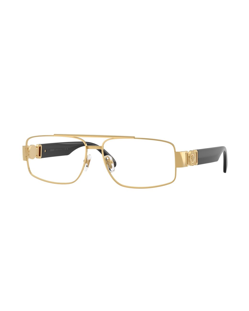 Versace Black Ve1317 1002 Optical Frames Metal Transparent Squared Normal for men