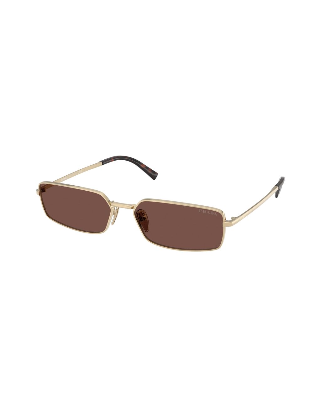 Prada Black Pr A60S Zvn80T Sunglasses Steel Squared Normal