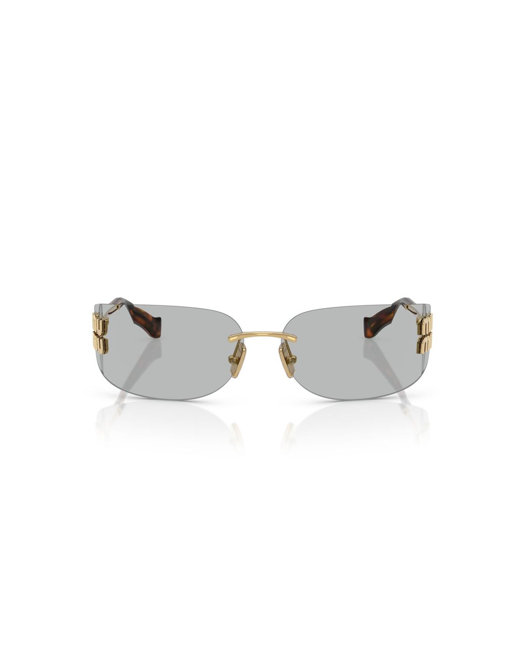Miu Miu Black Mu A51S 5Ak50K Sunglasses Metal Squared Normal