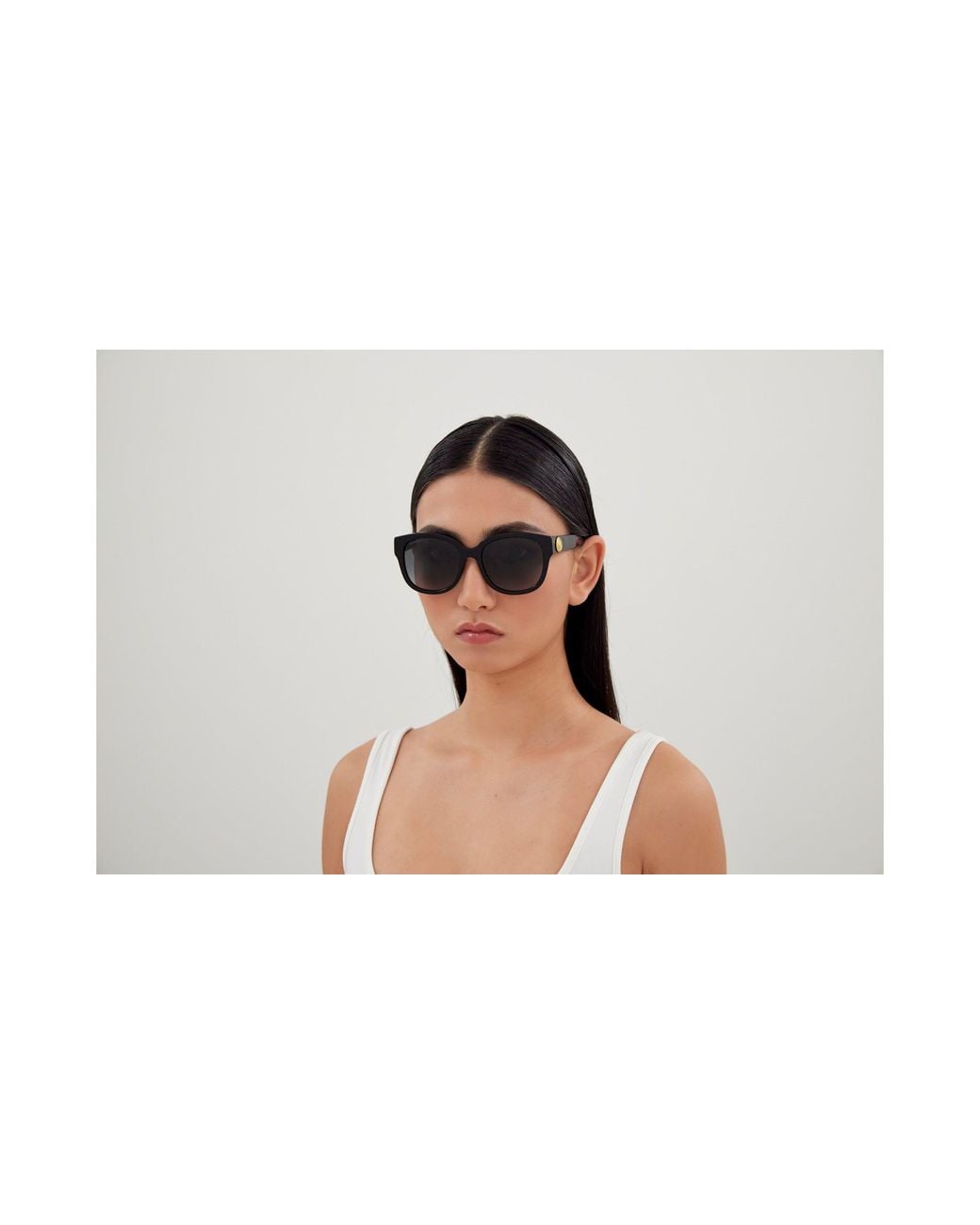 Gucci Black Gg1409Sk 001 Sunglasses Acetate Cat Eye Shaded