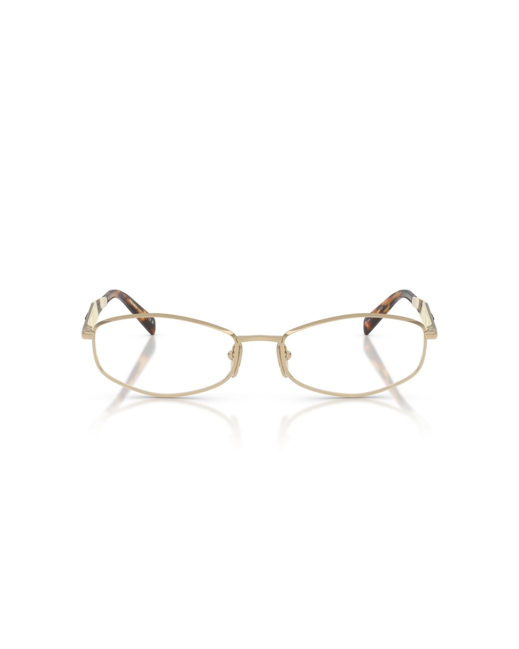 Prada Black Pr D58V Zvn1O1 Optical Frames Metal Transparent Round Normal