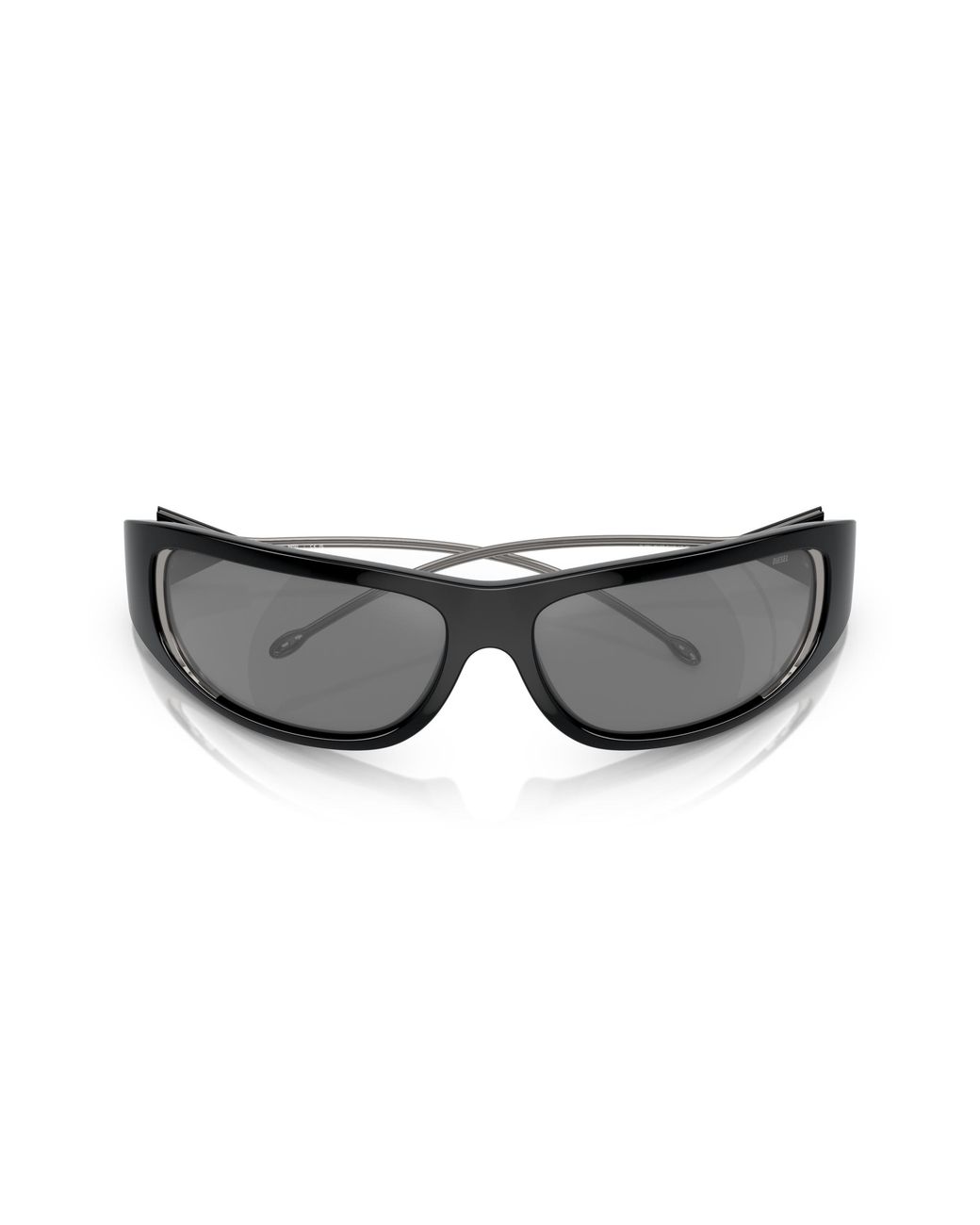 DIESEL Black Dl3001 501/6G Sunglasses Injected Round Mirrored