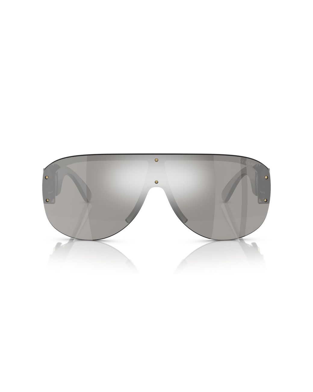 Versace Gray Ve4391 311/6G Sunglasses Nylon Geometric Mirrored Mirror for men