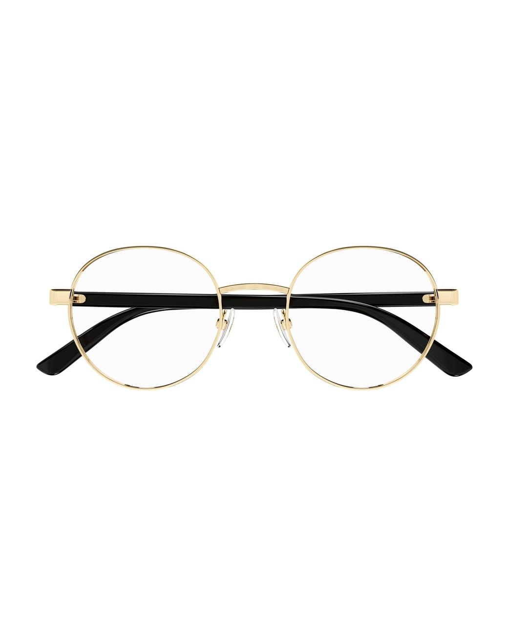 Gucci Black Gg1585O 001 Optical Frames Metal Transparent Round for men