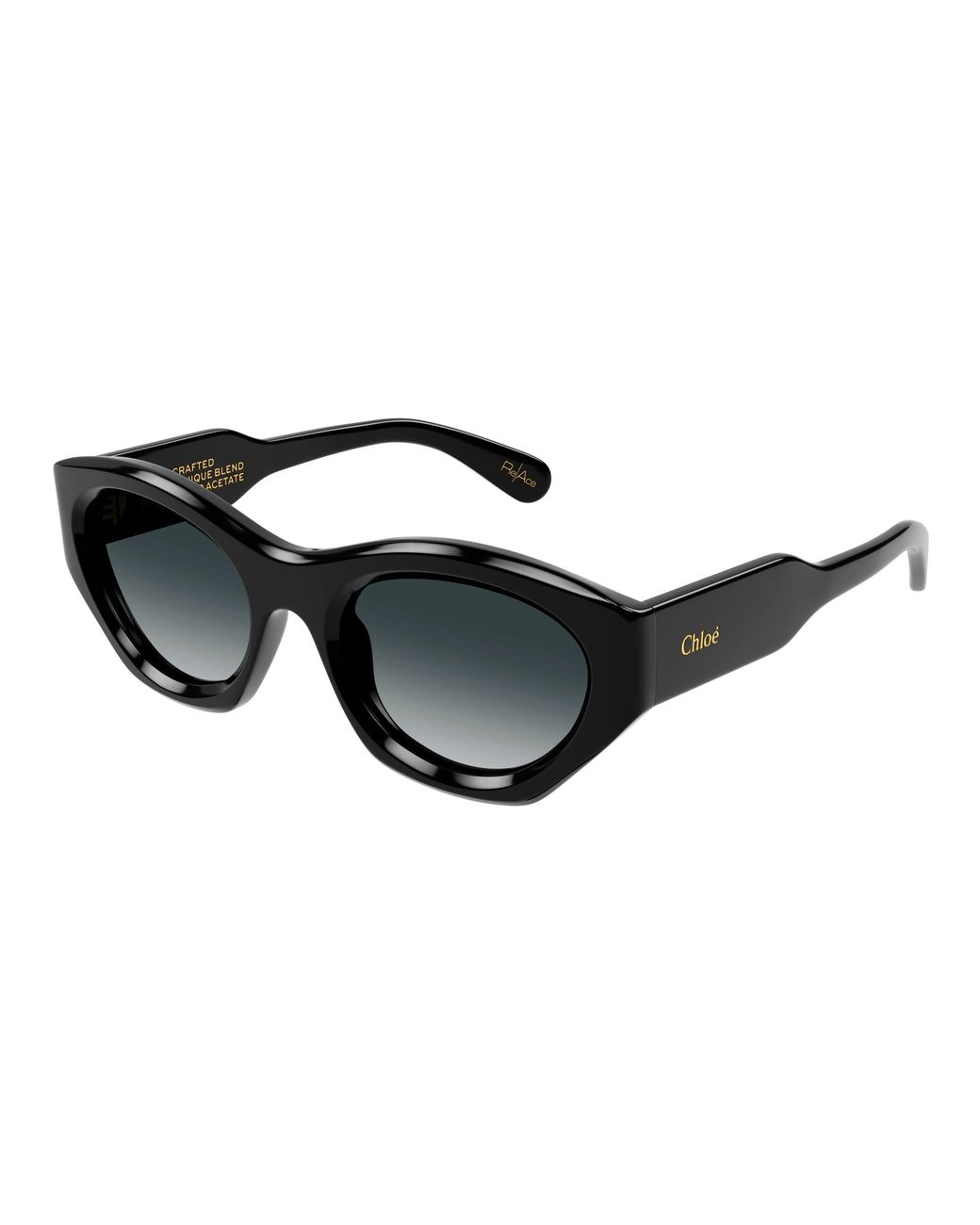 Chloé Black Ch0220S 001 Sunglasses Acetate Cat Eye