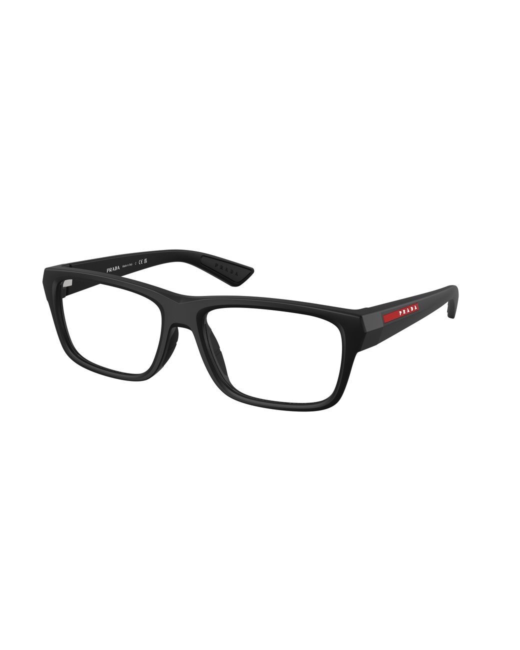 Prada Linea Rossa Black Ps 02Tv 1Bo1O1 Optical Frames Injected Transparent Pillow Normal for men