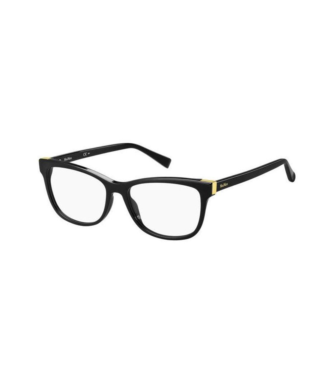 Max Mara Black Mm 1423 807 Optical Frames Outlet Plastic Squared
