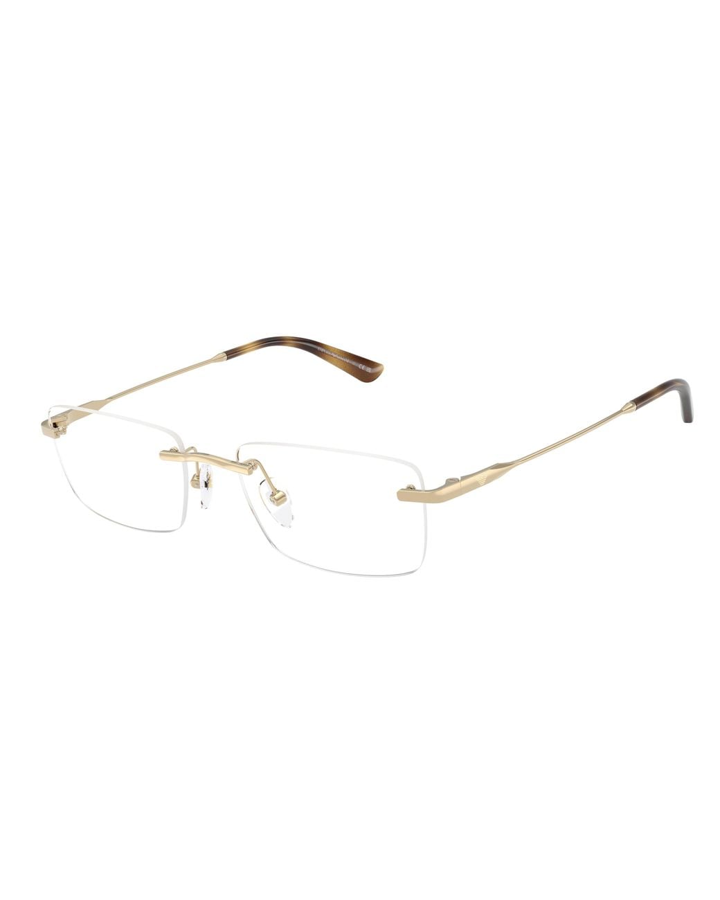 Emporio Armani Black Ea1195Td 3013 Optical Frames Titanium Transparent Squared Normal for men