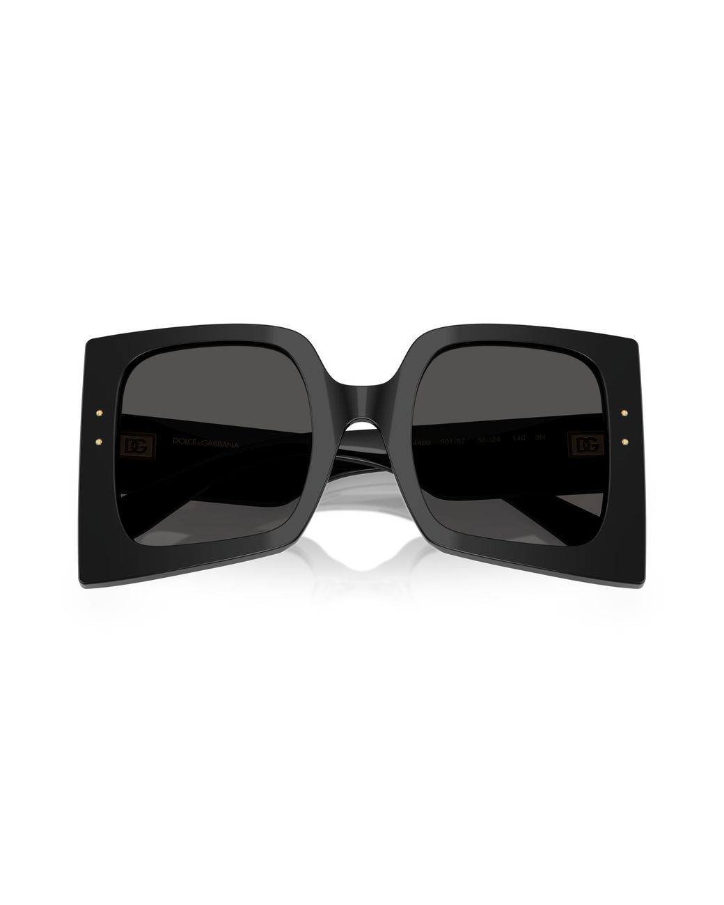 Dolce & Gabbana Black Dg4490 501/87 Sunglasses Acetate Squared Normal