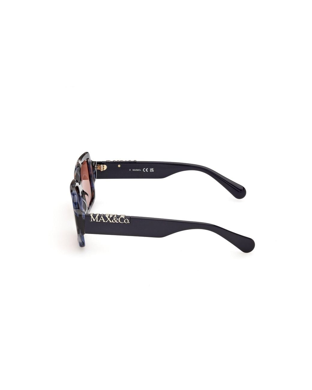 MAX&Co. Black Mo0168 55S Sunglasses Acetate Bordeaux Squared Normal