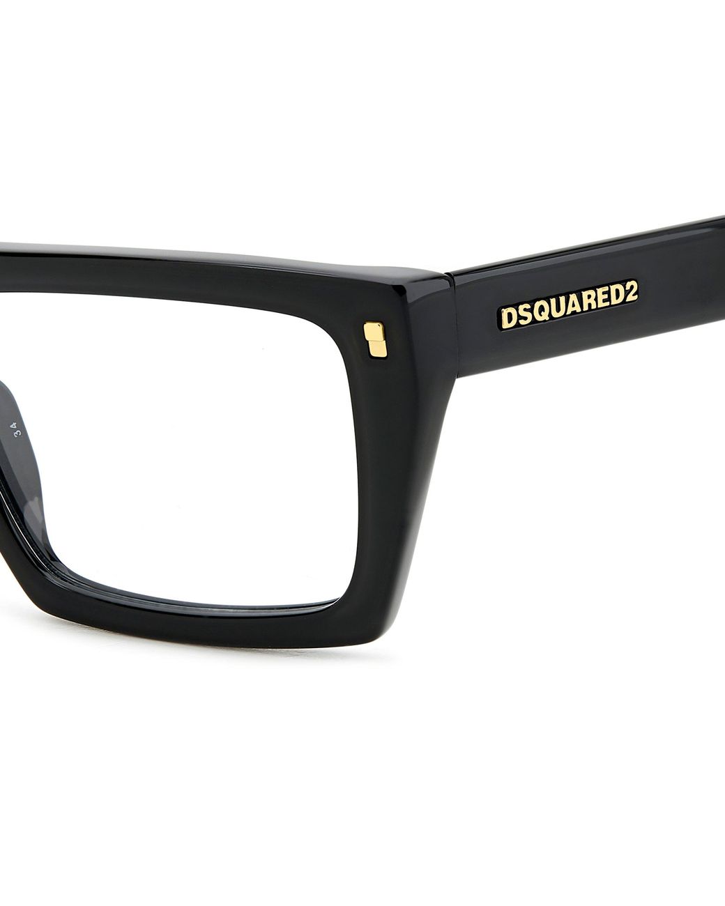 DSquared² Black D2 0130 807 Optical Frames Acetate Squared for men
