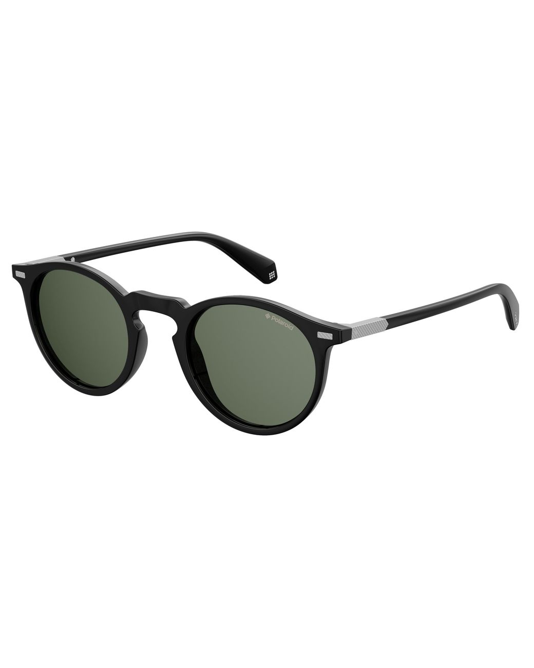 Polaroid Black Pld 2086/S 807/Uc Sunglasses Plastic Round Polarized for men