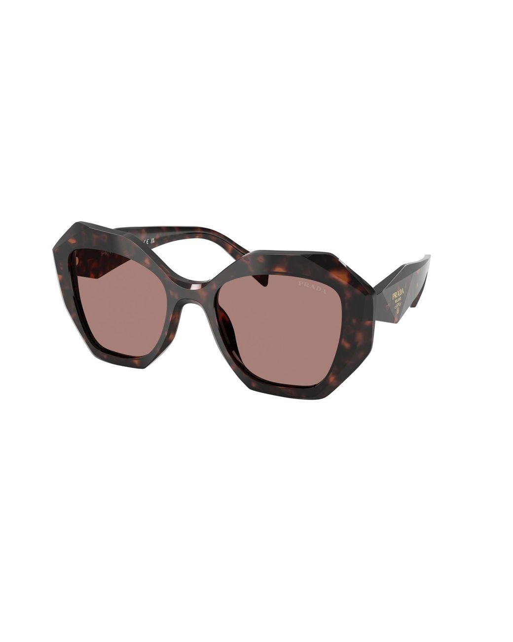 Prada Black Pr 16Ws 17N60B Sunglasses Acetate Geometric Normal