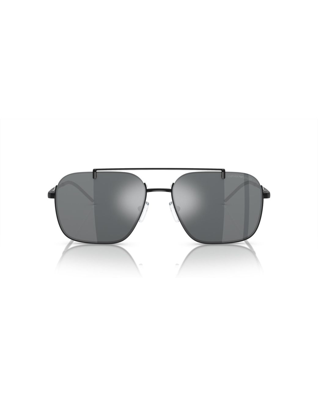 Emporio Armani Black Ea2150 30146G Sunglasses Metal Squared Mirrored Mirror for men