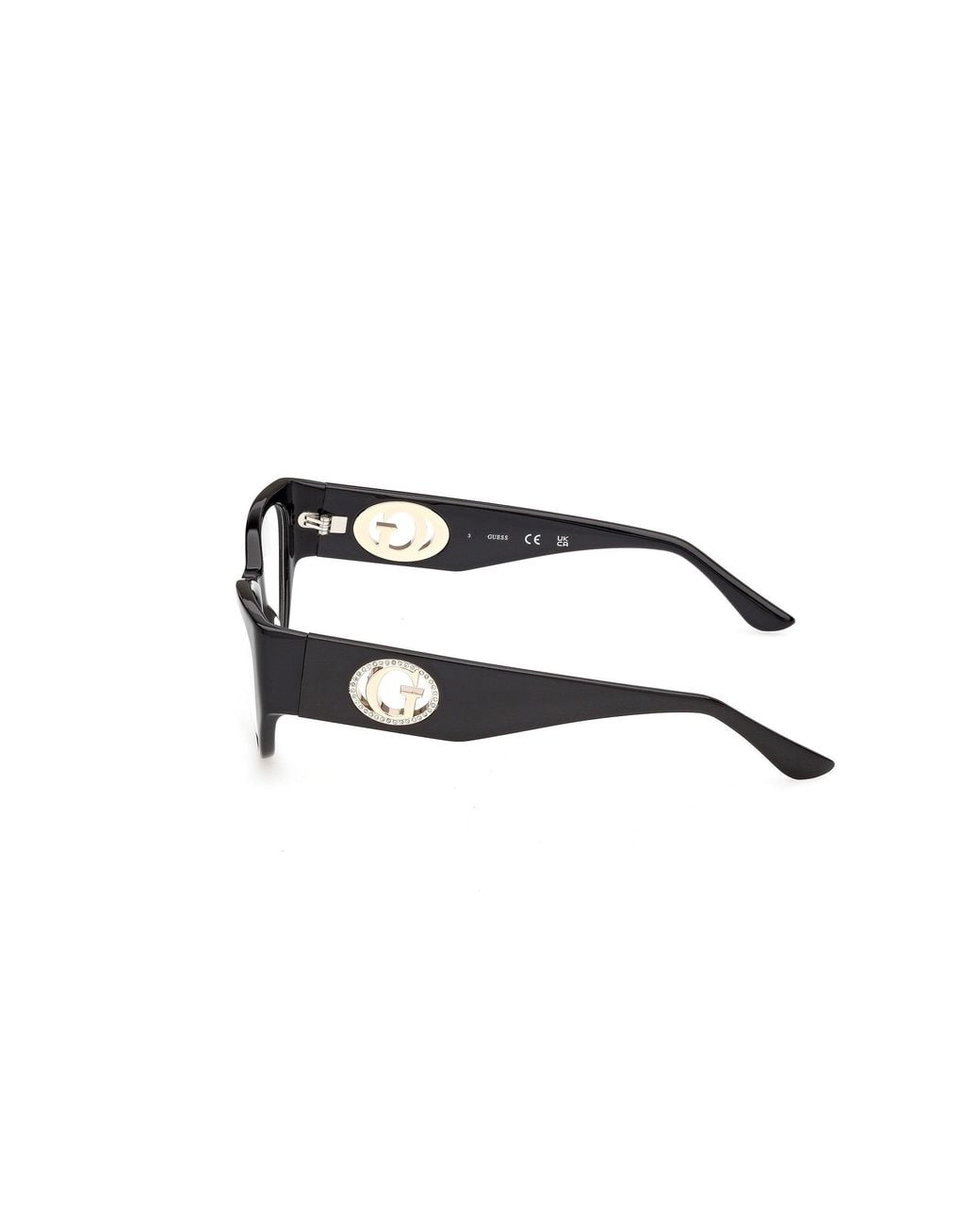 Guess Black Gu50351 001 Optical Frames Acetate Cat Eye Normal