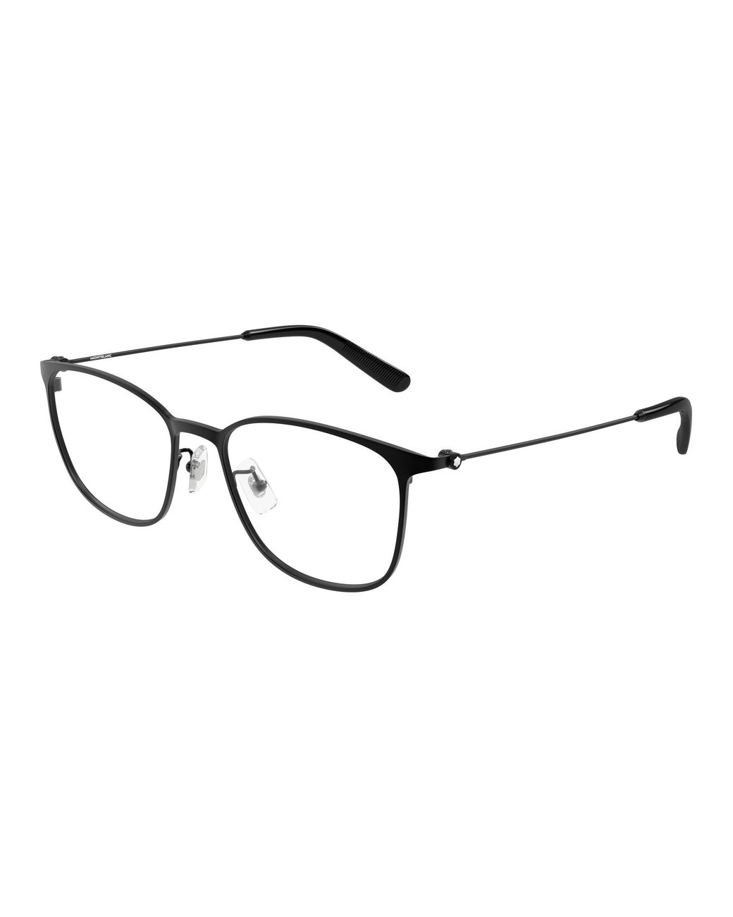 Montblanc Black Mb0463Ol 006 Optical Frames Metal Transparent Squared for men