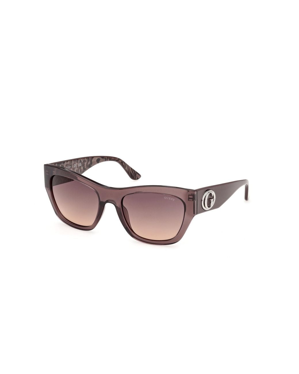 Guess Black Gu00363 48F Sunglasses Injected Squared Normal