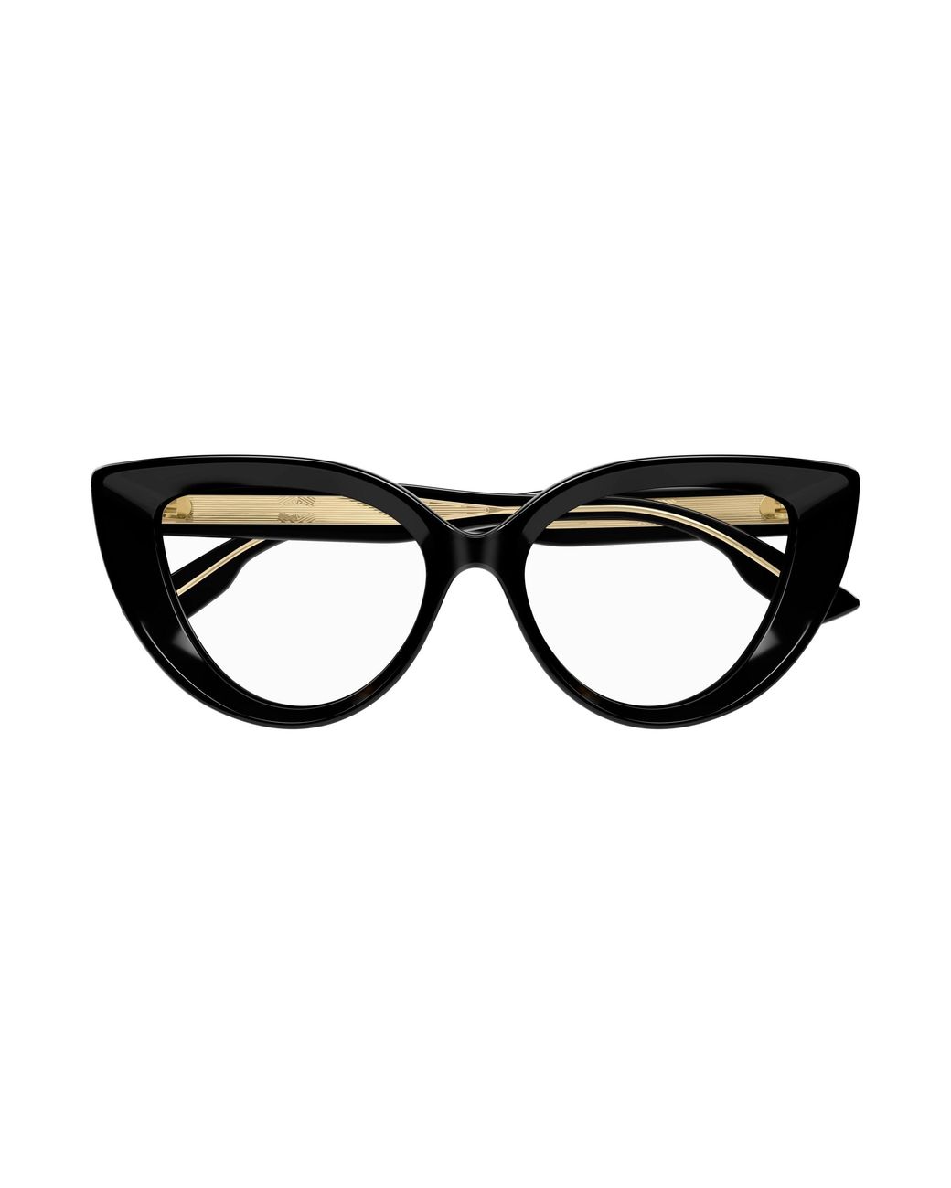 Gucci Black Gg1530O 001 Optical Frames Acetate Transparent Cat Eye