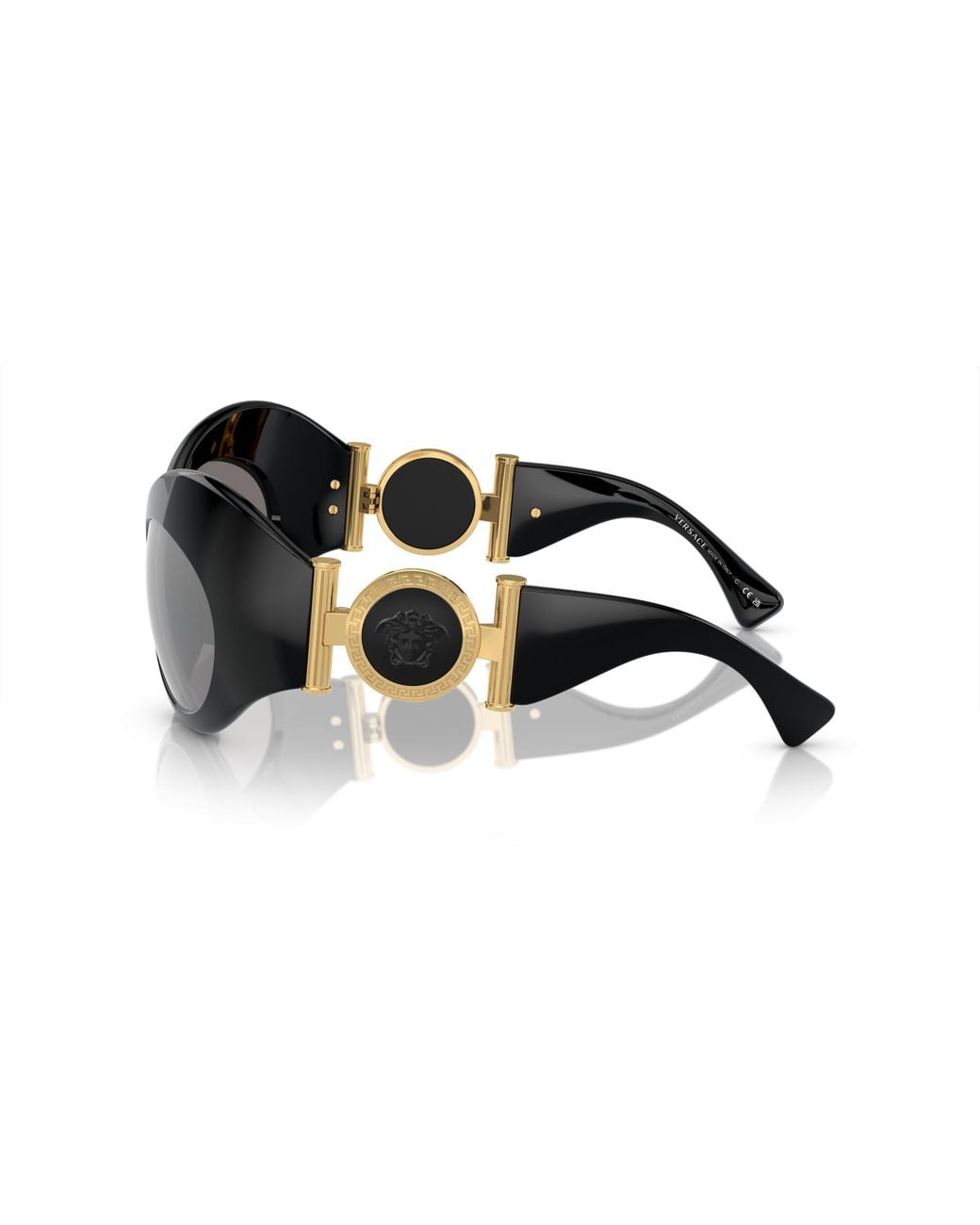 Versace Black Ve4462 Gb1/6G Sunglasses Injected Geometric Mirrored Mirror