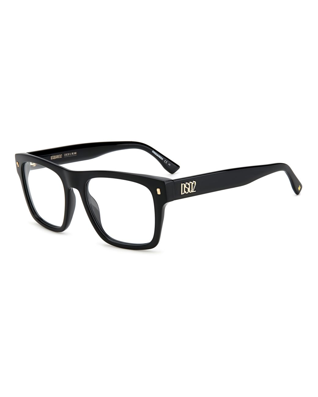 DSquared² Black D2 0037 2M2 Optical Frames Acetate Squared for men
