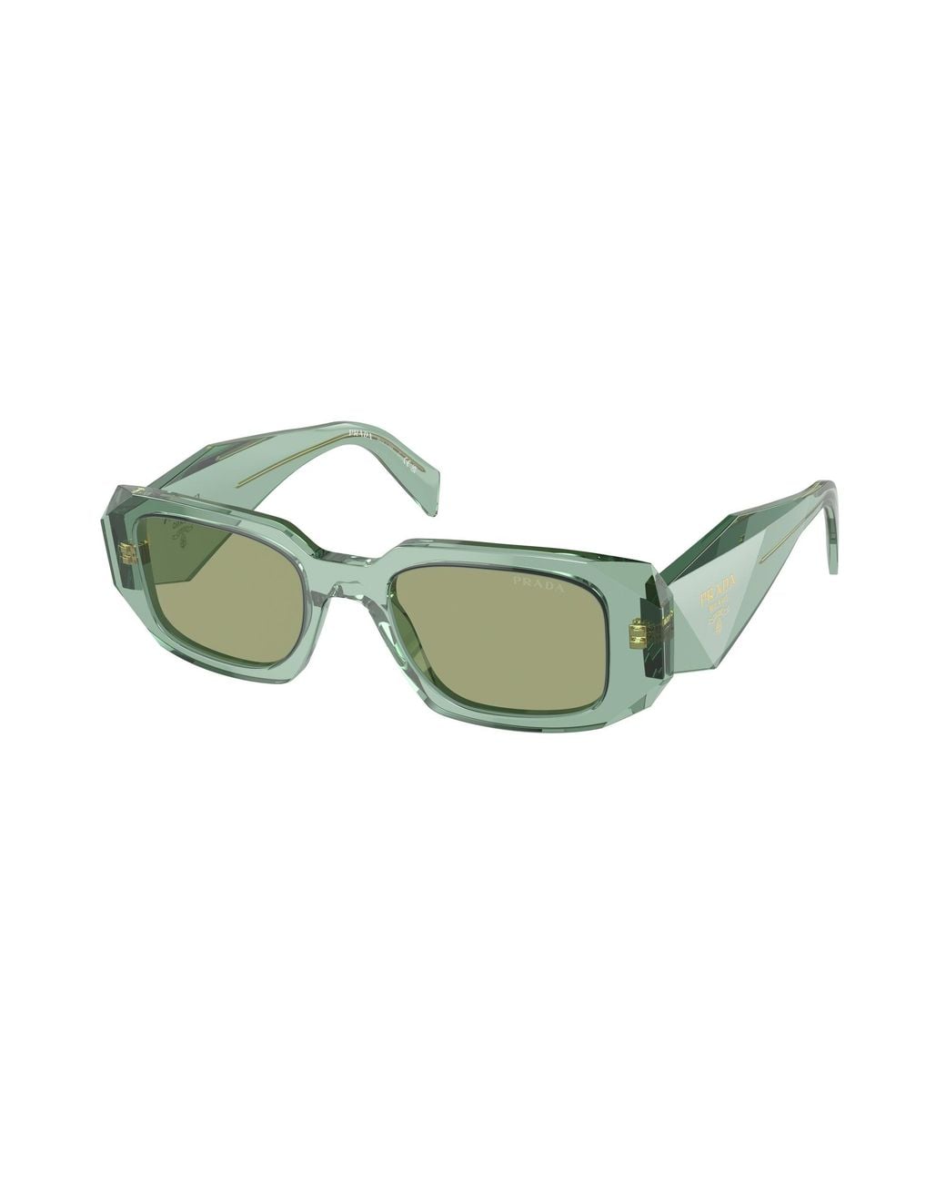Prada Green Pr 17Ws 11R10E Sunglasses Acetate Squared Normal Mirror