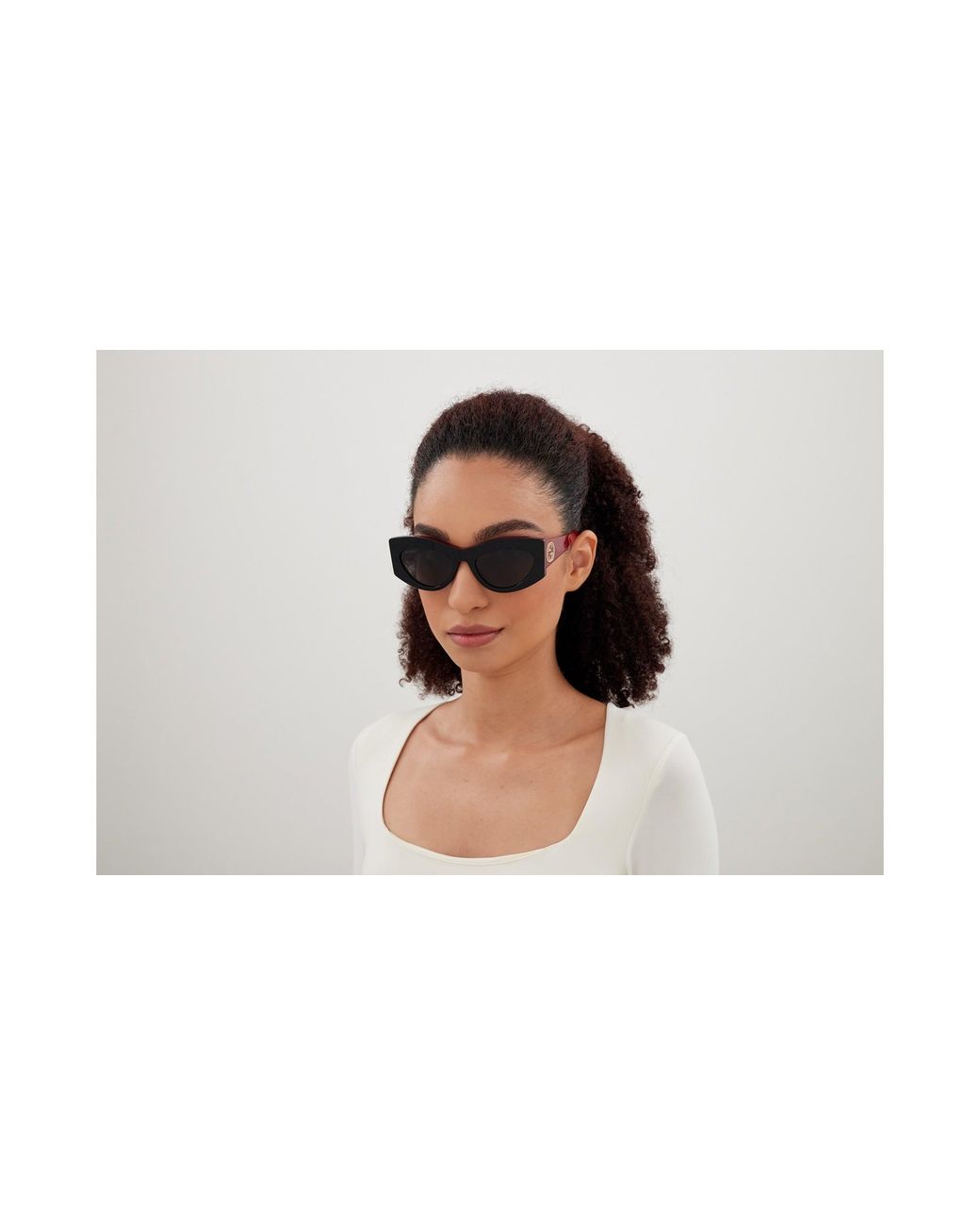 Gucci Black Gg1843S 006 Sunglasses Acetate Cat Eye