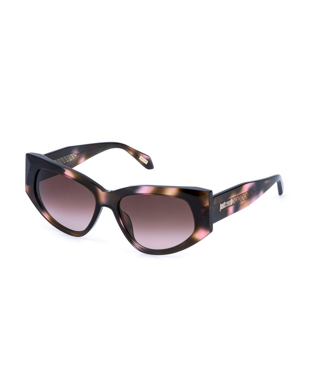 Just Cavalli Black Sjc169 01Gq Sunglasses Acetate Cat Eye Normal Nuanced
